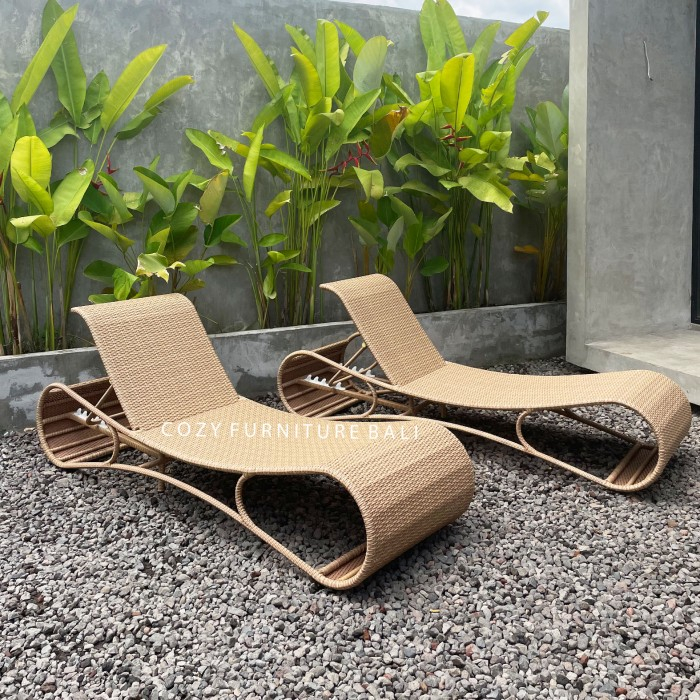 Jual Rattan Chair Pool Lounger - Sunbed Kasur Kolam Pantai Rotan TYPE ...