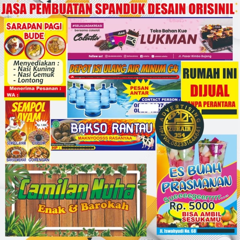 Jual JASA PEMBUATAN SPANDUK BANNER BALIHO DLL COSTUM Free Desain Shopee Indonesia