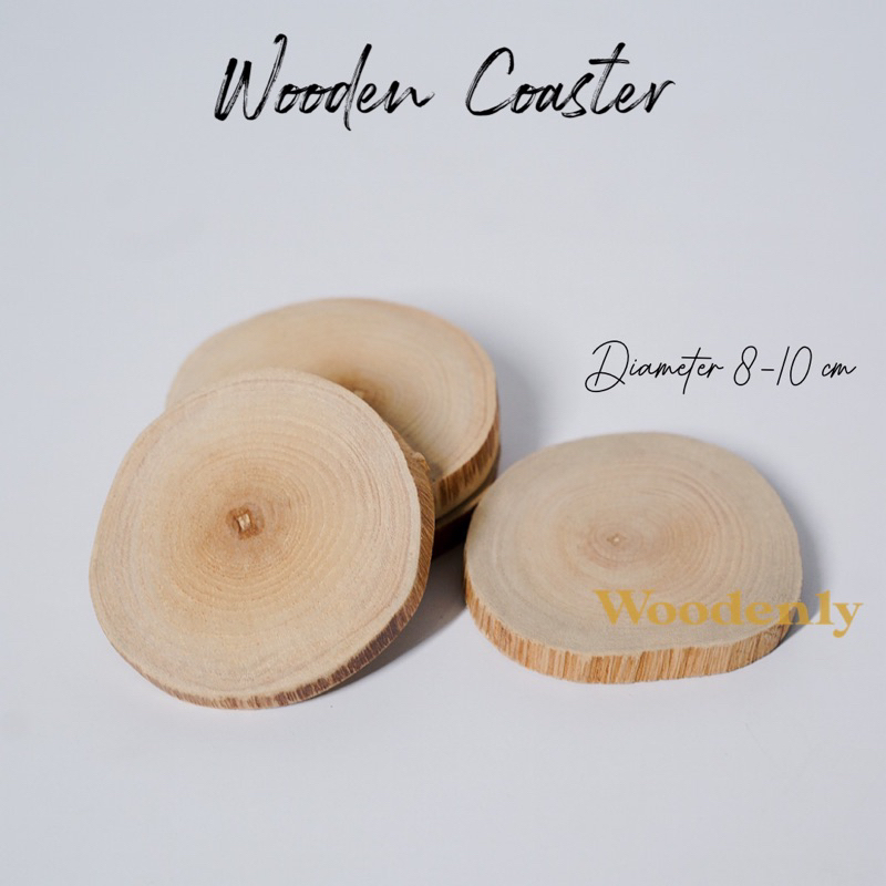 Jual Wooden Coaster / Wood Slice / Tatakan Gelas Kayu / Potongan Kayu ...