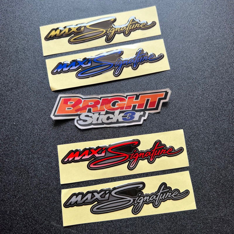 Jual Sticker Stiker Emblem MAXI SIGNATURE timbul | Shopee Indonesia
