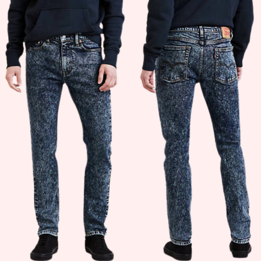 Levis 510 Skinny Fit Stretch Denim Contra Costa Acid Wash Medium NEW Size  31 Liping 81