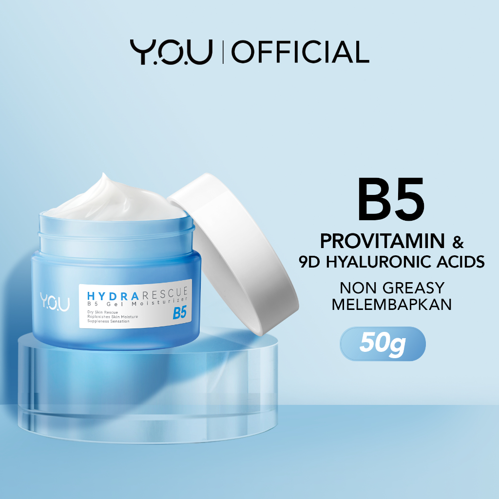 Jual YOU HydraRescue B5 Gel Moisturizer Pelembab Wajah untuk Kulit Kering Hyaluronic Acid