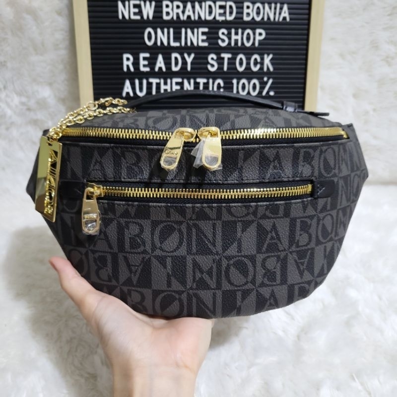 Stock Terbaru Tas Waist Bag Bonia Original Wb Pouch Monogram Cowok - S