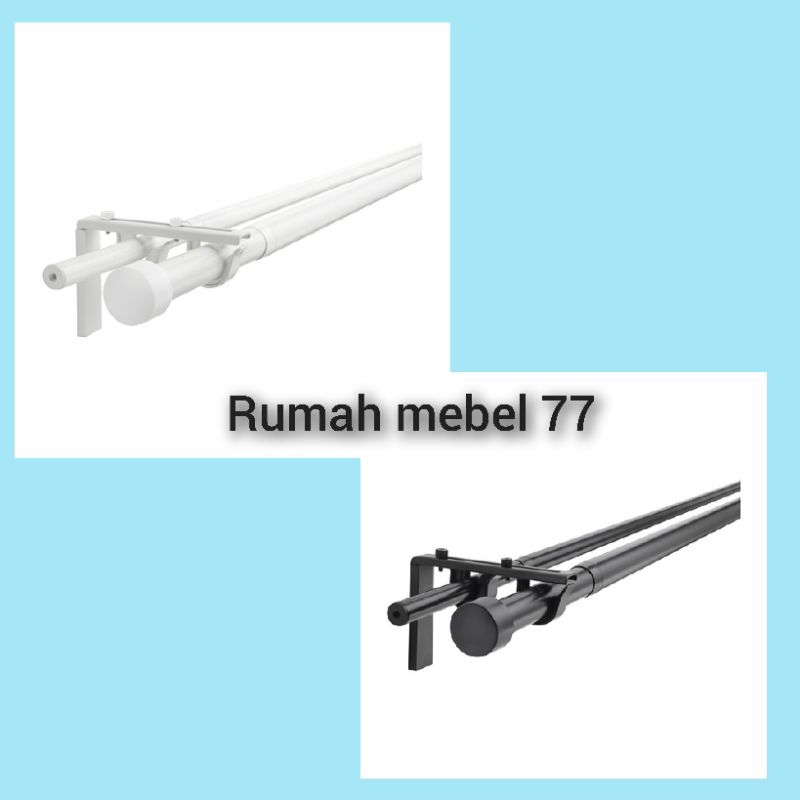 Jual Racka Hugad Tiang Tirai Jendela Double Curtain Rod Model Putar 120 ...