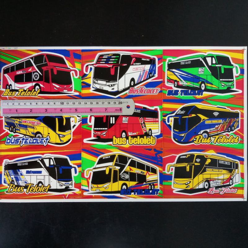 Jual Stiker Bus Bis Telolet 1 Lbr 43x27cm | Shopee Indonesia