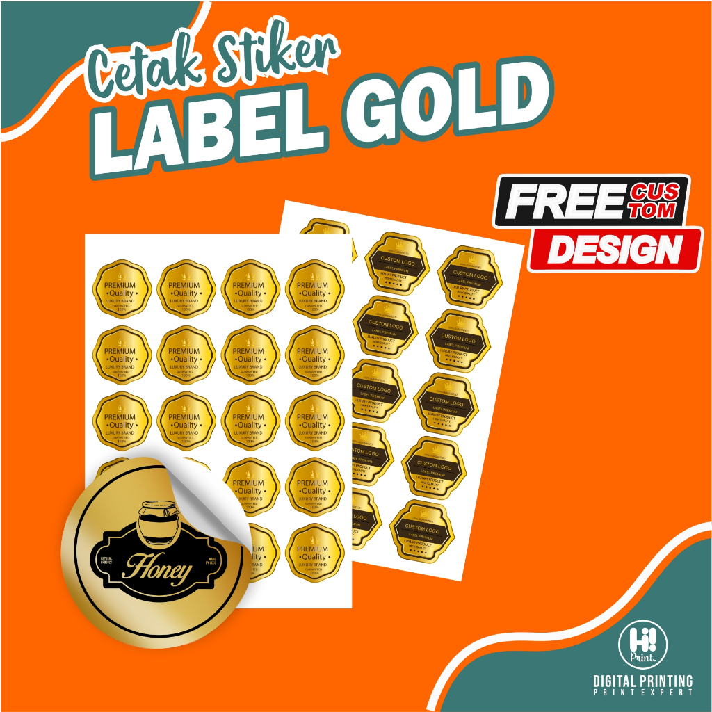 Jual Cetak Stiker Label Gold | Shopee Indonesia