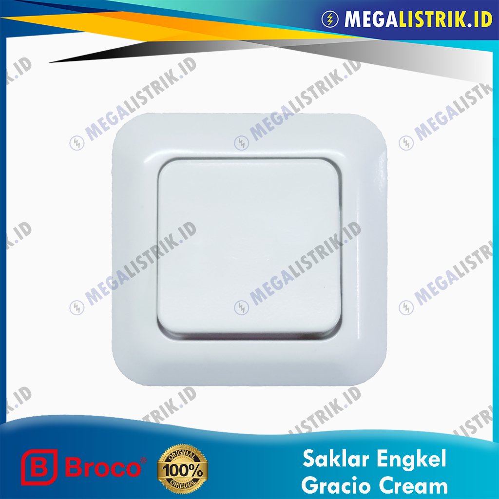 Jual BROCO SAKLAR ENGKEL GRACIO CREAM 4161-11 / SAKELAR SINGLE INBOW ...