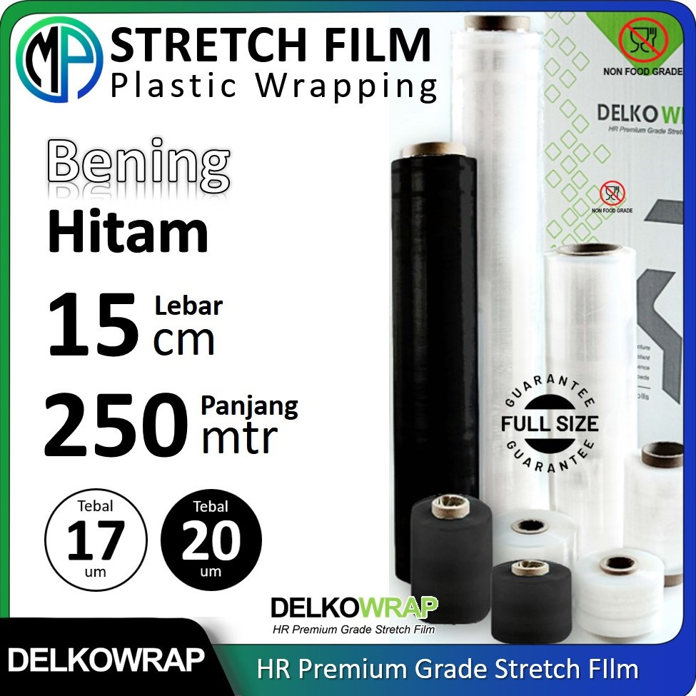 Jual Plastik Wrap Barang / Stretch Film Bening Dan Hitam Ukuran 15cm X ...