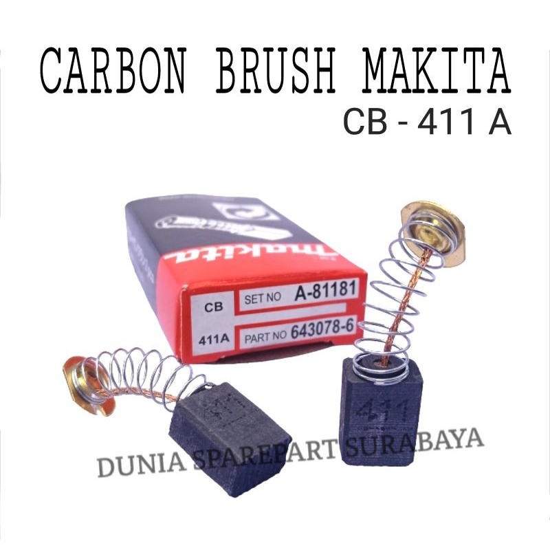 Jual Makita Carbon Brush CB-411A / CB 411 / CB411 A / CB 411 A / Arang ...