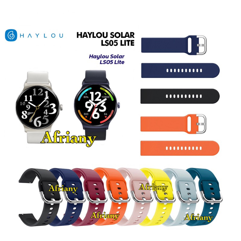 Strap Smartwatch Haylou Solar LS05 Lite Tali Jam Rubber Colorful Buckle  Model Active