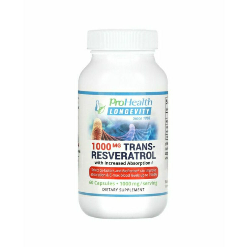 Jual ProHealth 1000mg 99,5 Pure Trans Resveratrol + Quercetine Red