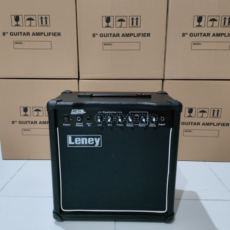 Jual Amplifier Ampli Gitar Inc Input Ada Efek Distorsi Overdrive Clean Oranye Leney Orange