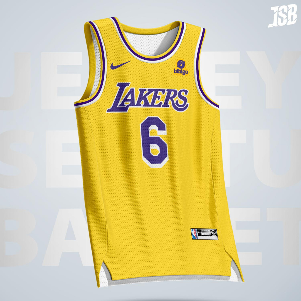 ADIDAS Mens LOS ANGELES LA LAKERS #17 ANDREW BYNUM Jersey NBA Yellow Purple  Sz L
