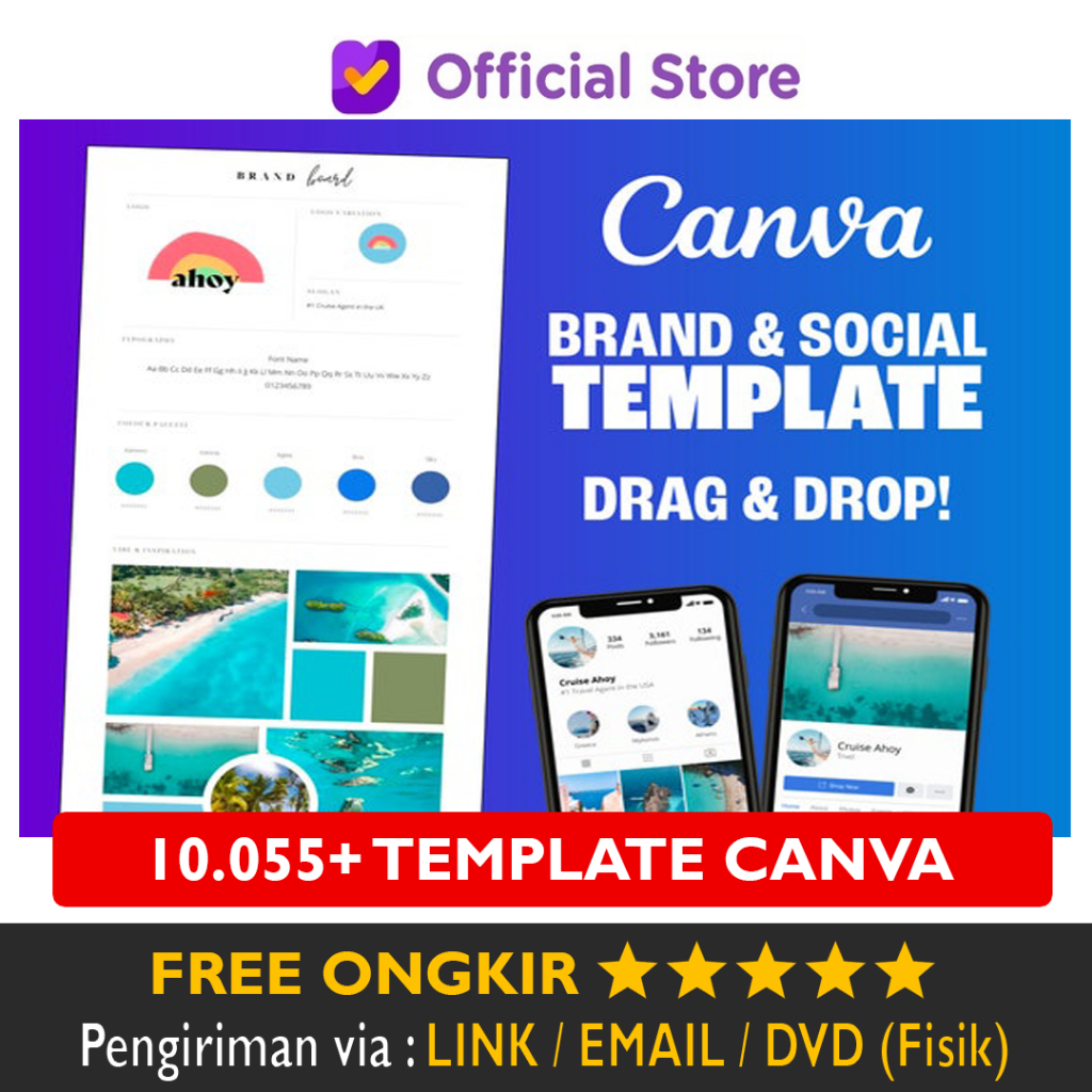 Jual Paket 10.055+ Template Design Grafis Canva Desain untuk Media ...