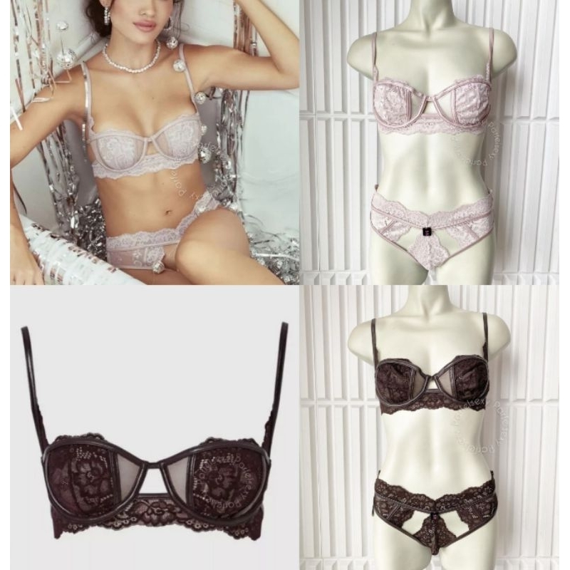 Jual La Senza Unlined Lace Bra Set S 11208969 Shopee Indonesia