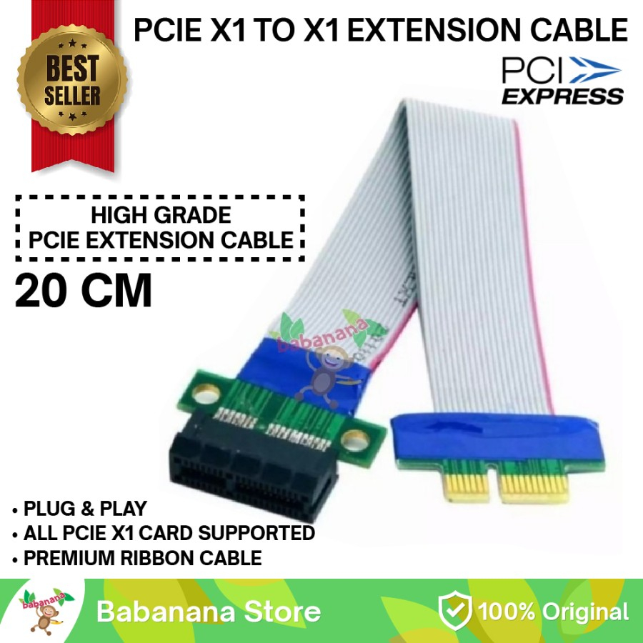 Jual Riser Pcie 1x 20cm X1 Extender Pci E Pci E Flexible Extension