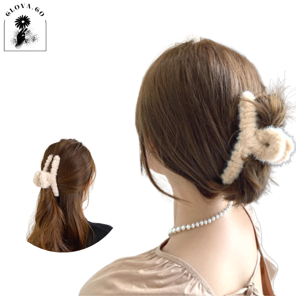 Jual CLOVA JR398 Jepit Rambut Bulu Jedai Rambut Bulu Korea Jepitan ...