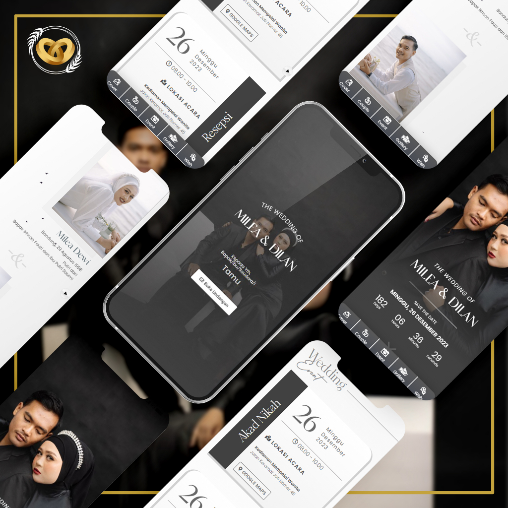 Undangan Digital Website Pernikahan | Pansy | GOLD