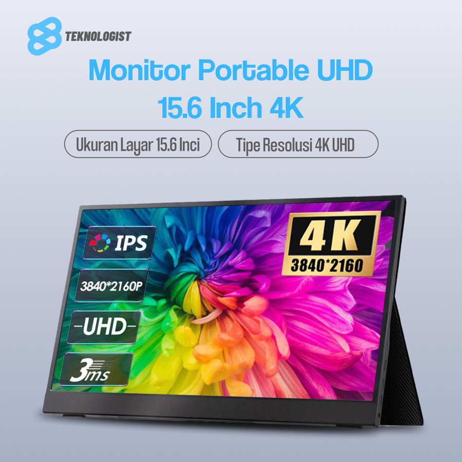 Jual Monitor Portable UHD 15.6 Inch 4K IPS 60Hz AMD FreeSync Shopee Indonesia