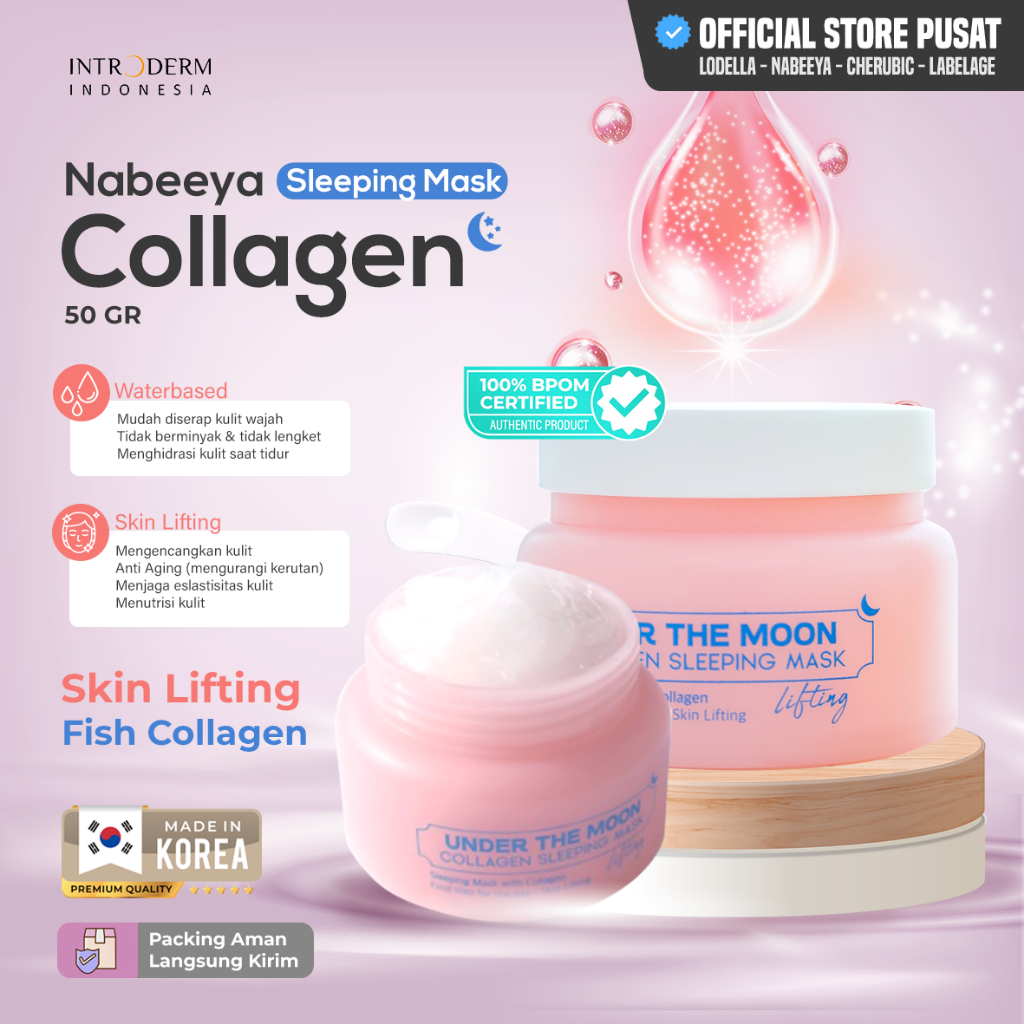 Jual Nabeeya Collagen Sleeping Mask Shopee Indonesia