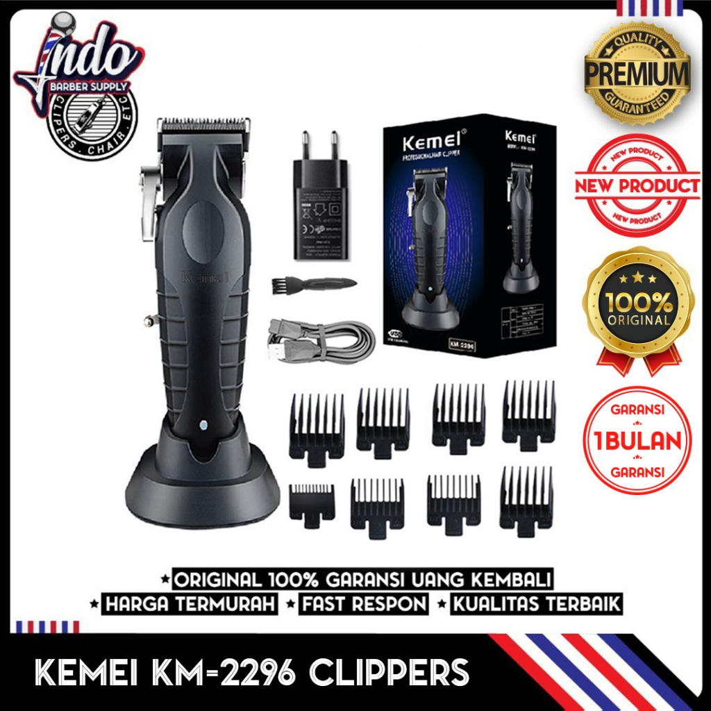 Jual KEMEI 2296 CLIPPER KM-2296 / ALAT CUKUR DENGAN DOCK CHARGER ...