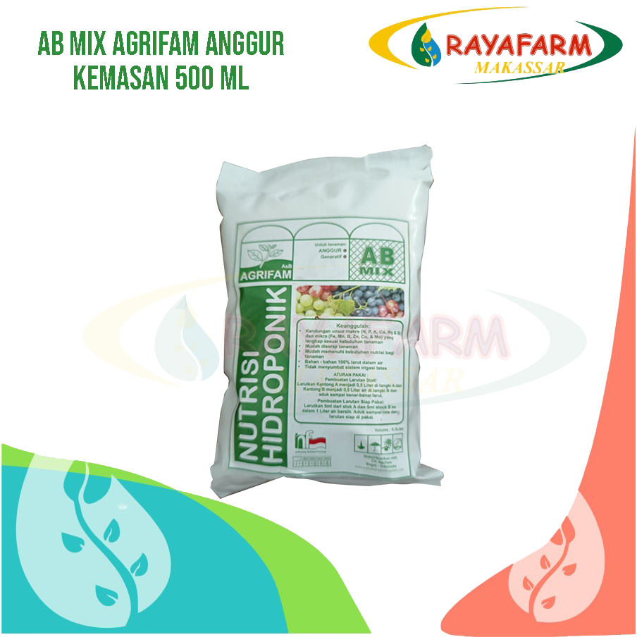 Jual Nutrisi Hidroponik AB MIX Agrifarm Buah Anggur 500 Ml | Shopee ...