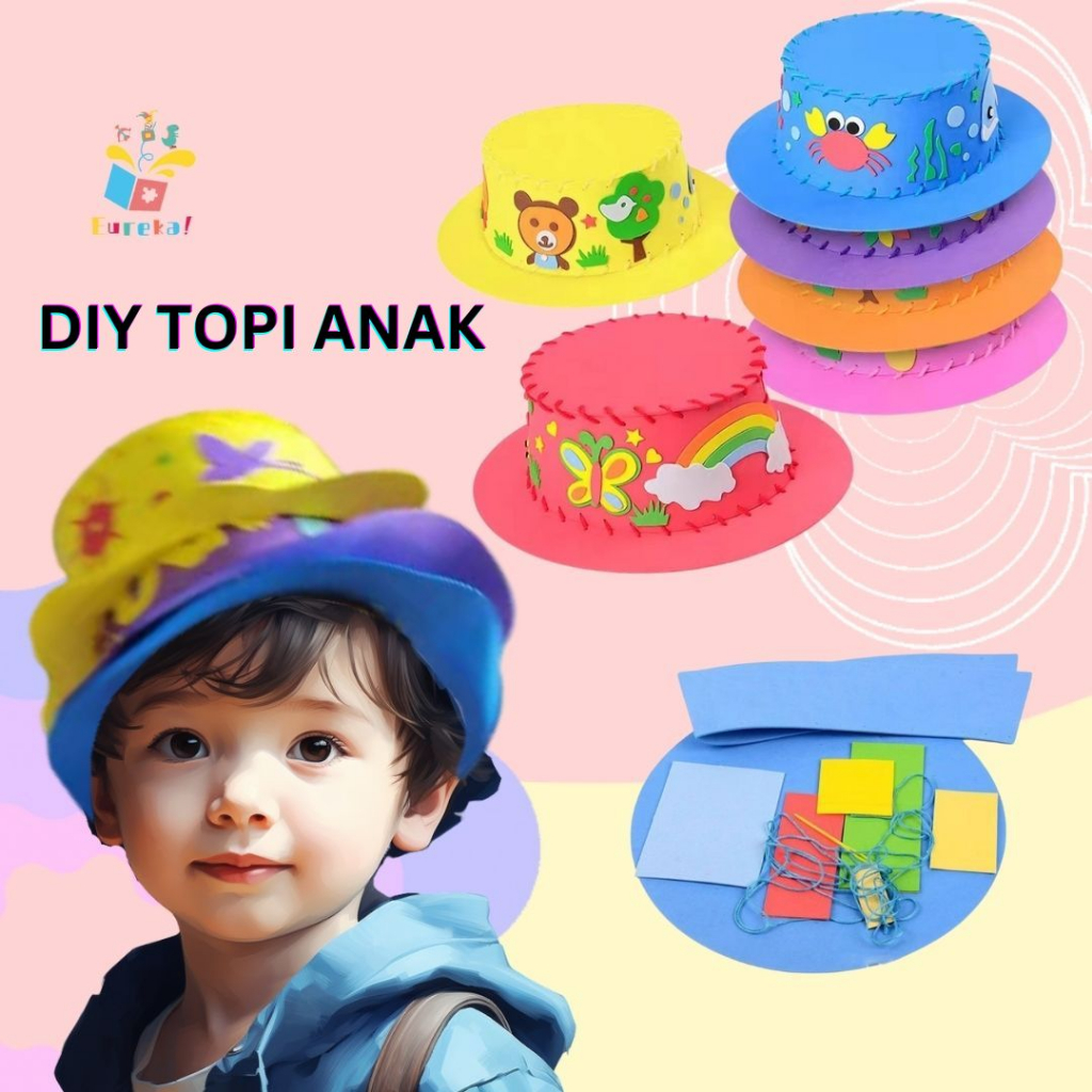 Jual [E-6] DIY Topi Pesta Bahan Eva Mainan Edukasi Prakarya Handmade ...
