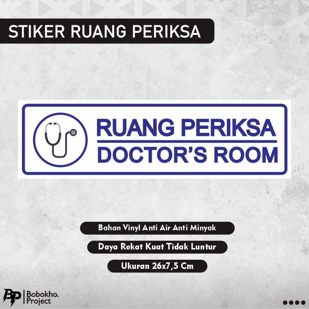 Jual Stiker Ruang Periksa / Stiker ruang dokter / stiker doctor room