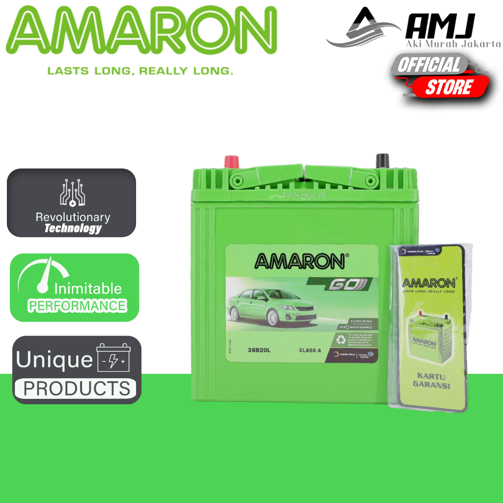 Jual Aki Mobil Honda Mobilio NS40ZL / 38B20L Amaron GO Aki Kering 12v