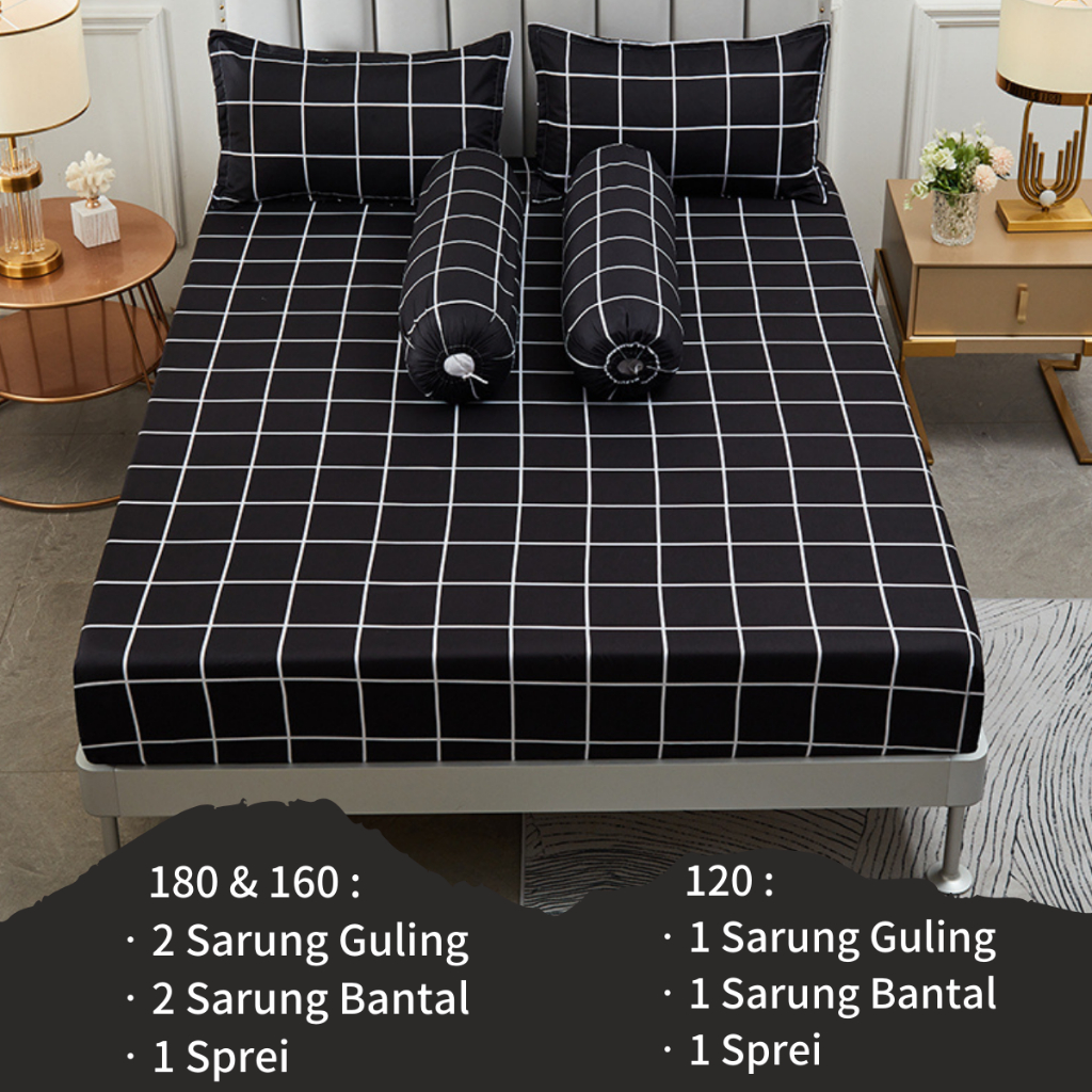 Jual WEMARRY Sprei Katun Set Sarung Bedcover TANPA BUSA Sarung SPREI Sarung Bedcover 180X200 ...