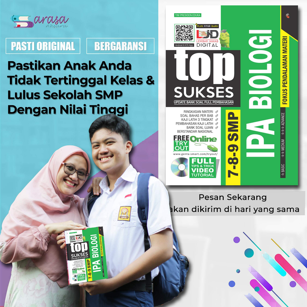 Jual Buku Pelajaran Smp Mts Ipa Biologi Top Sukses Update Bank Soal ...