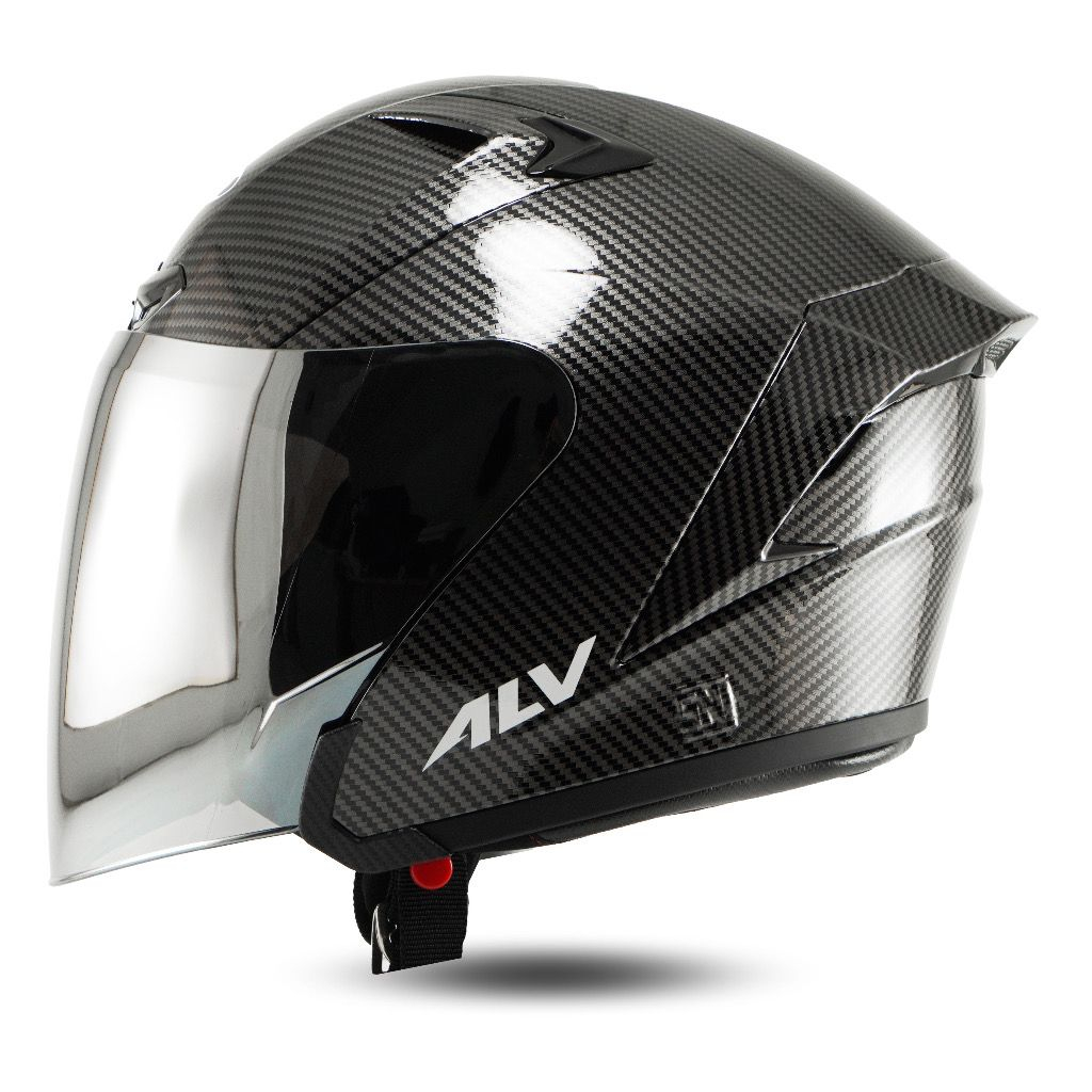 Jual Helm Half Face ALV Ultron Kekinian Visor Venom Clear SNI Shopee