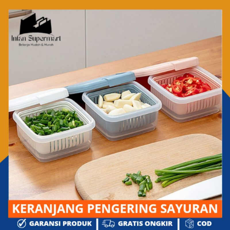 Jual Keranjang Pengering Sayuran Buah Buahan Keranjang Sayur Buah Saringan Multifungsi Box 9465