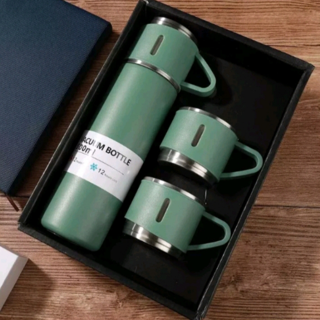 Termos Sultan Vacuum Flask Set Thermos Set 3in1 SUS304 Stainless Steel Bisa  Panas Dingin Anti Korosi Cangkir Set