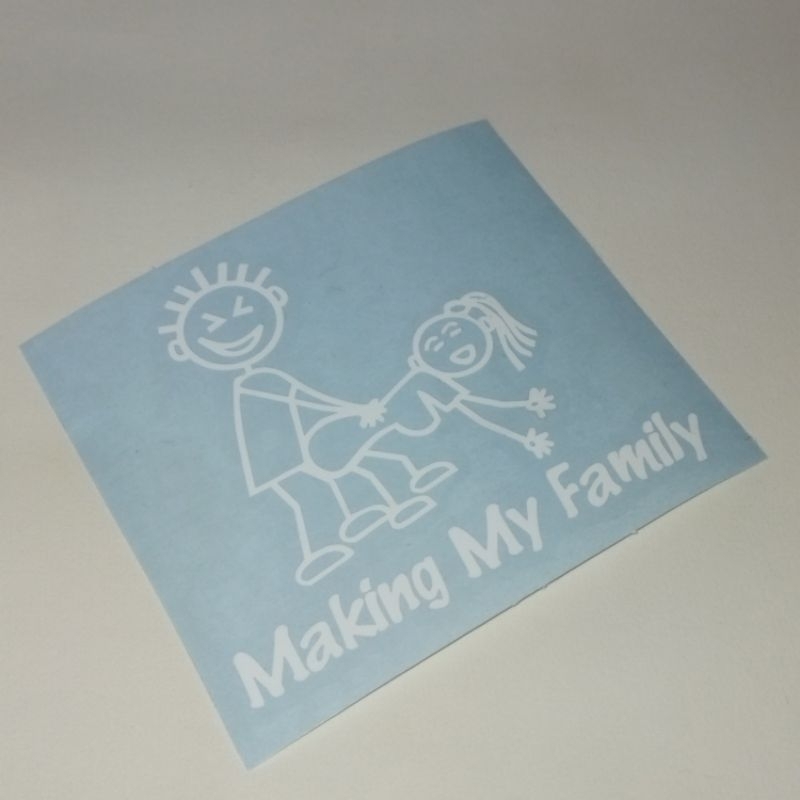 Jual Cutting Sticker Funny Making My Stick Family Motor Mobil Vynil ...