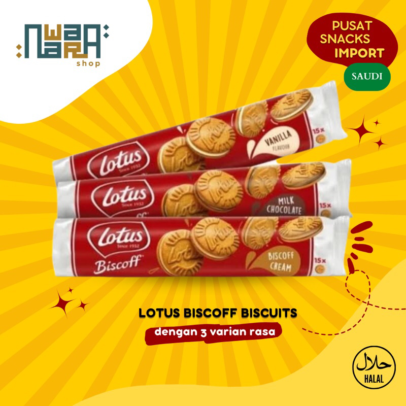 Jual LOTUS BISCOFF BISCUITS CHOCOLATE VANILLA LOTUS Shopee Indonesia