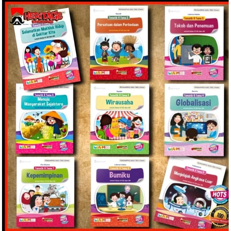 Jual Buku Tematik kelas 6 sd platinum/Tema 1 - Tema 9 | Shopee Indonesia