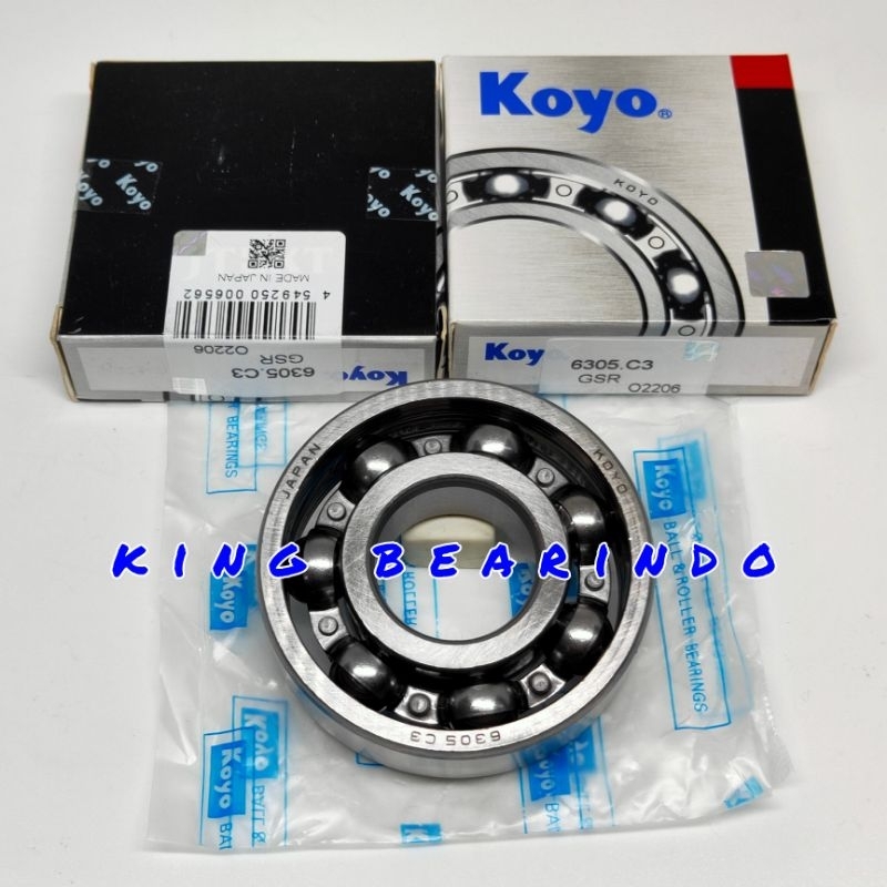 Jual BEARING 6305 C3 KOYO 6305C3 KOYO TANPA TUTUP UK25X62X17 | Shopee ...