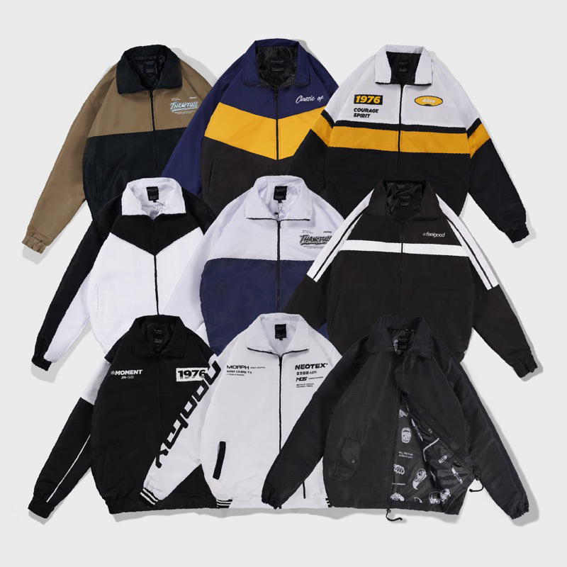 Jual Jaket Vintage Kombinasi Distro Motif THANKFULL TNA Shopee Indonesia