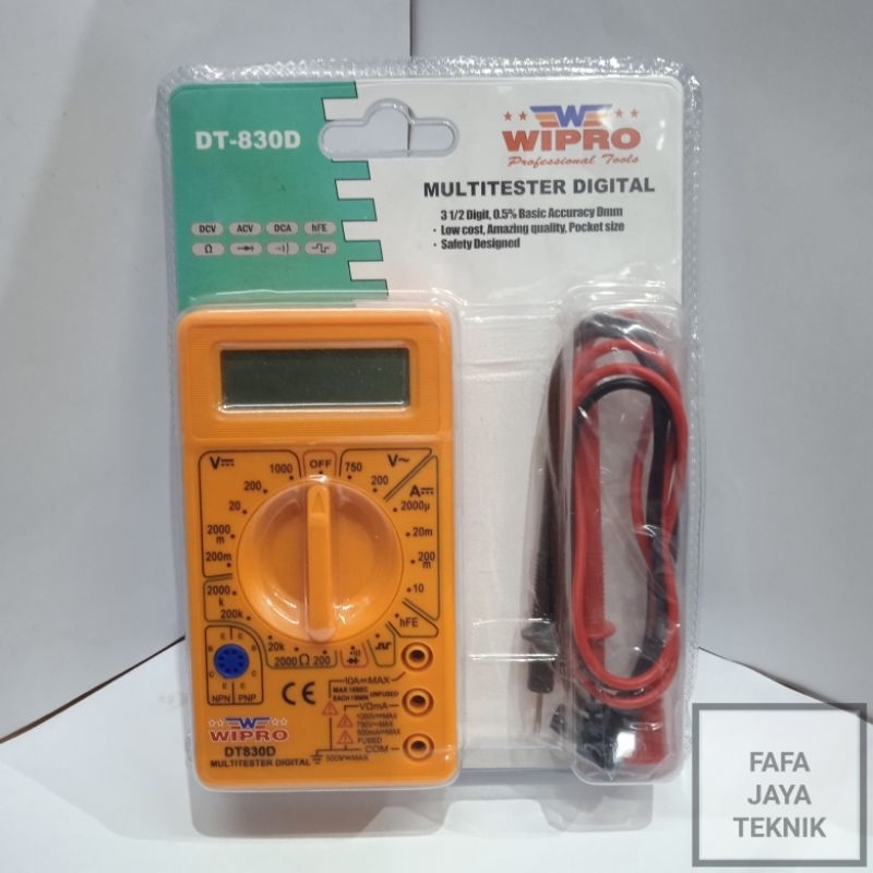 Jual MULTITESTER DIGITAL DT 830D WIPRO ALAT UKUR ARUS LISTRIK KABEL