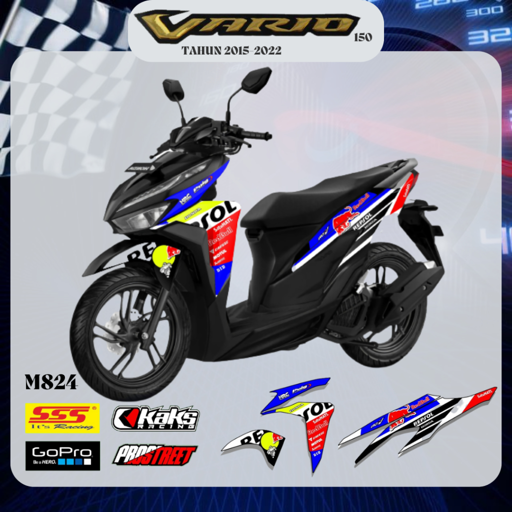 Jual Stiping Stiker Lis Variasi Sticker List Decal Semi Full Body Motor