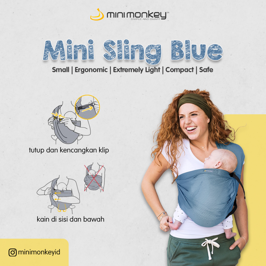 Jual Mini Monkey Mini Sling Gendongan Instant Bayi Mini | Shopee Indonesia