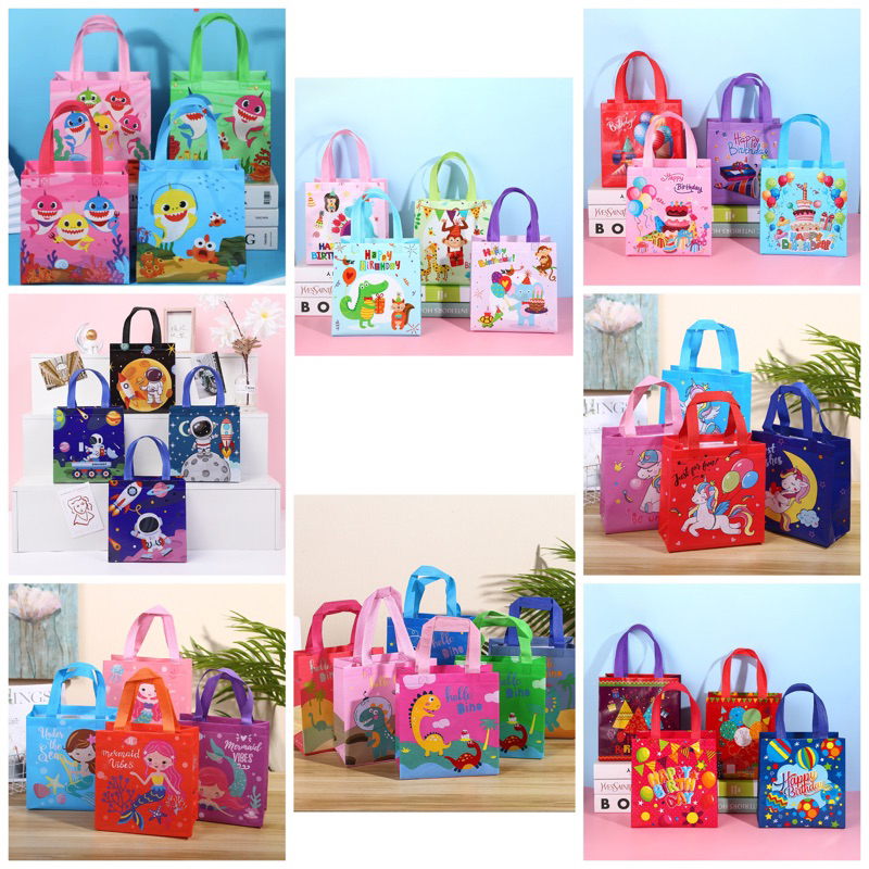 Jual Tas Souvenir Ulang Tahun Karakter / Tas Goodie Bag Ulang tahun