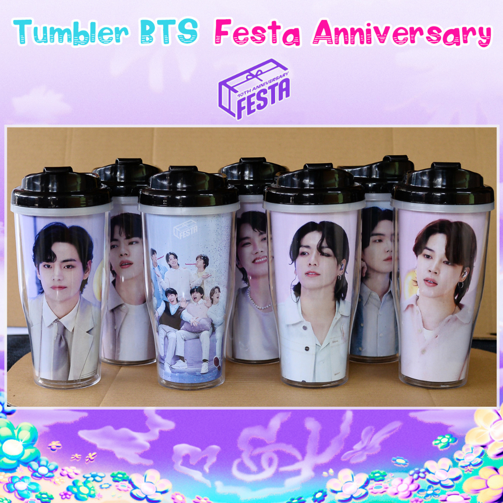 Jual Kpop Merch BTS Festa Anniversary 10th Botol Minum Merchandise Kpop ...