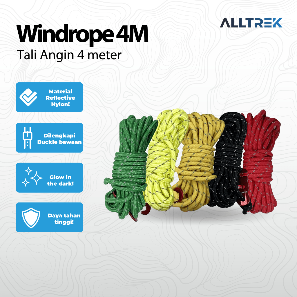 Jual ALLTREK Wind Rope Bold Reflective 4MM Night Light Tali Tenda ...