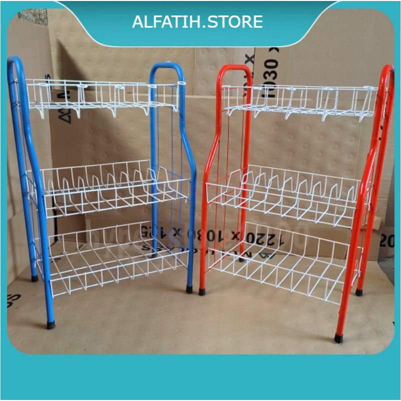 Jual Rak piring Rpl besi susun 3/Rak besi kokoh/Rak dapur/Rak dapur ...