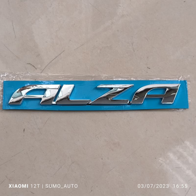 Jual emblem tulisan ALZA perodua alza kembaran xenia versi malaysia ...