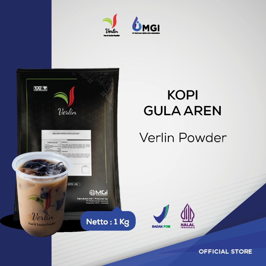 Jual Bubuk Minuman Verlin Drink Powder KOPI GULA AREN 1kg | Shopee ...