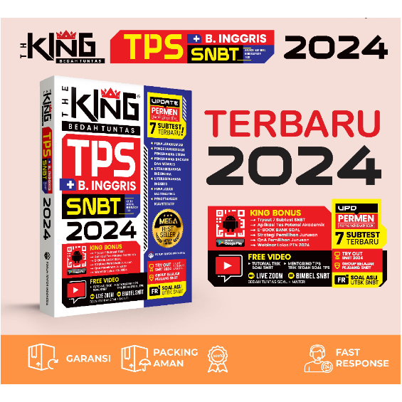 Jual Buku THE KING TPS SNBT + B. ING 2024 Bedah Tuntas 7 Subtest ...