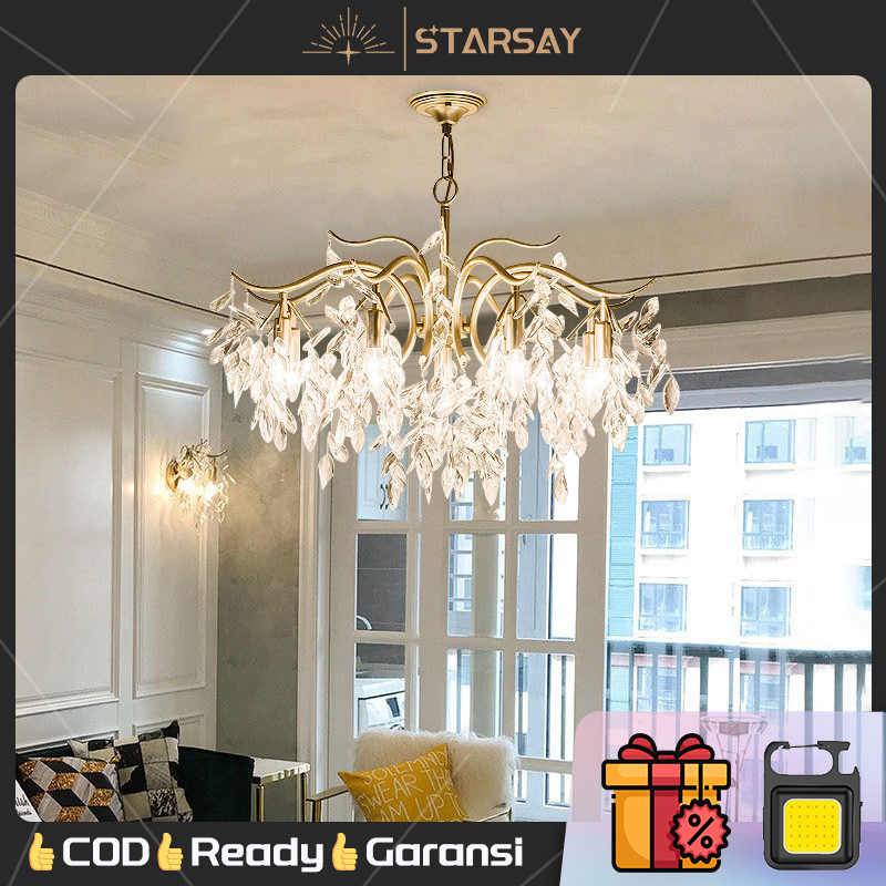 Jual Ready Garansi Lampu Gantung Berbentuk Bunga Warna Chandelier